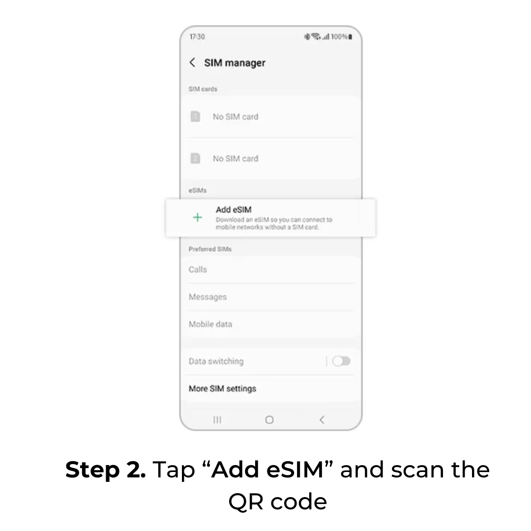 Add eSIM on Samsung